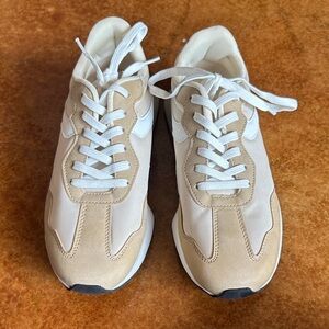 Beige and White Sneakers